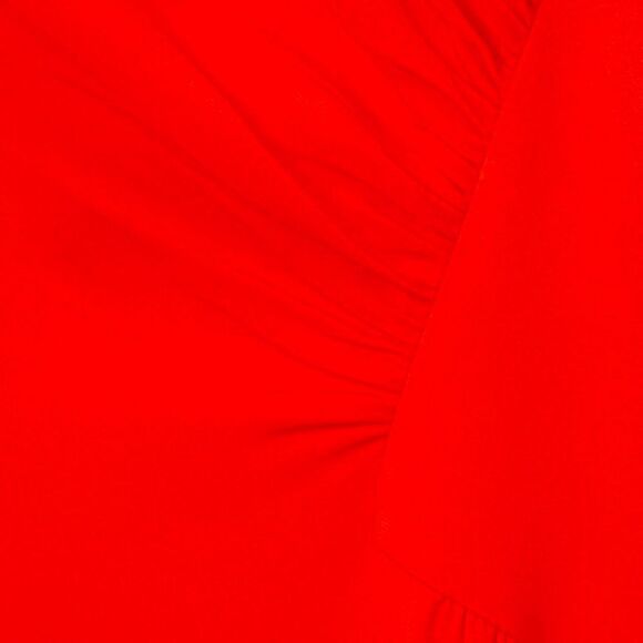 REISS STACEY RUCHED MIDI DRESS Orange Size 8 NWT - Picture 5 of 5